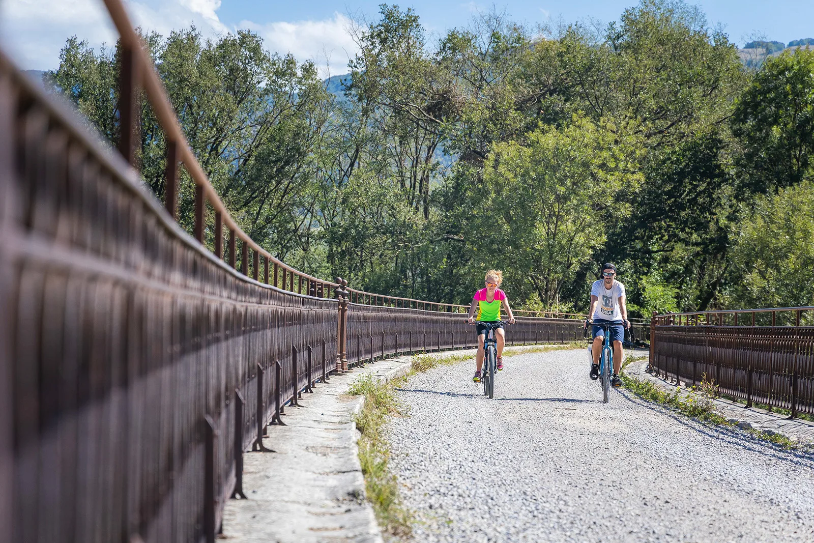 Paysage de VTT dans les Pyrénées